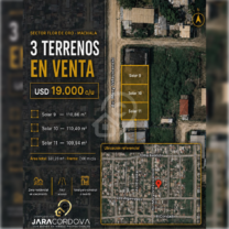 Terrenos en venta en Flor de Oro Machala – 3 solares disponibles