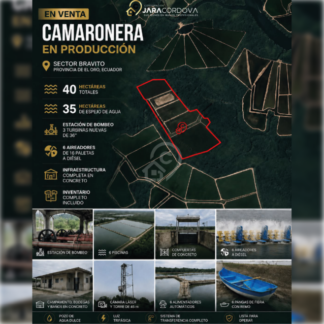 Camaronera en venta en Sector Bravito, El Oro